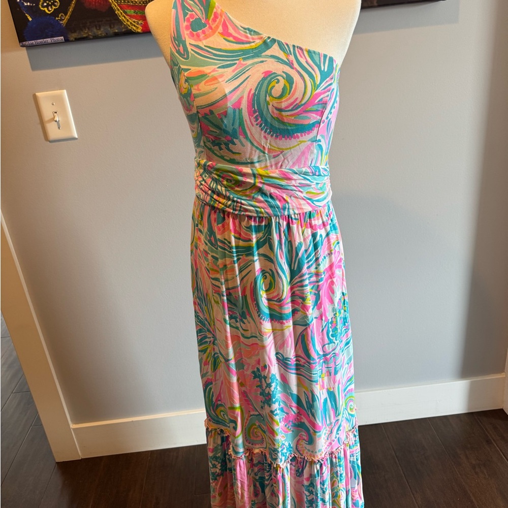 Lilly Pulitzer Pink and Blue Swirl Dress